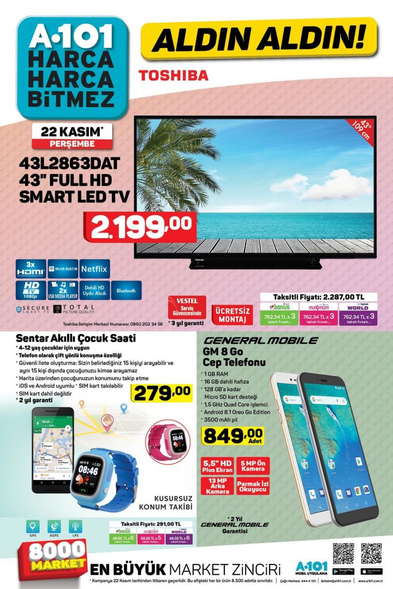 A101 23 KASIM aktüel indirimli ürünler kataloğu, 23 Kasım A101 bu hafta indirimli ürünler tam liste kataloğu